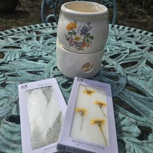 Vintage floral wax candle burner🌼💘✨️